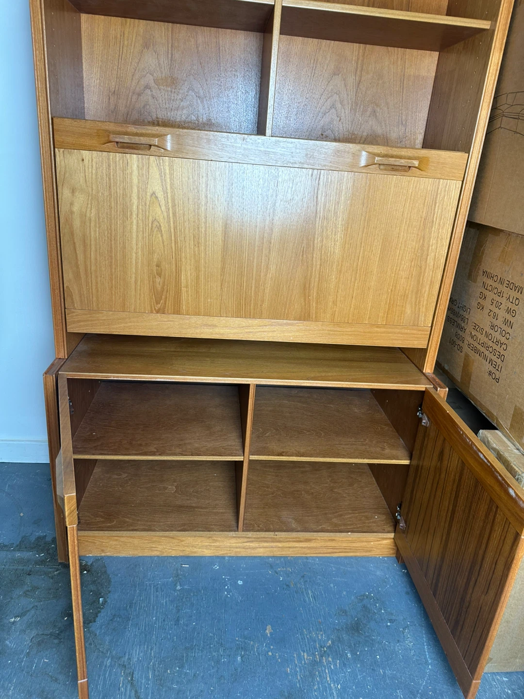 Vintage 1980s Nordesign Teak Wall Units / Cabinets – Set of 2 - photo 5