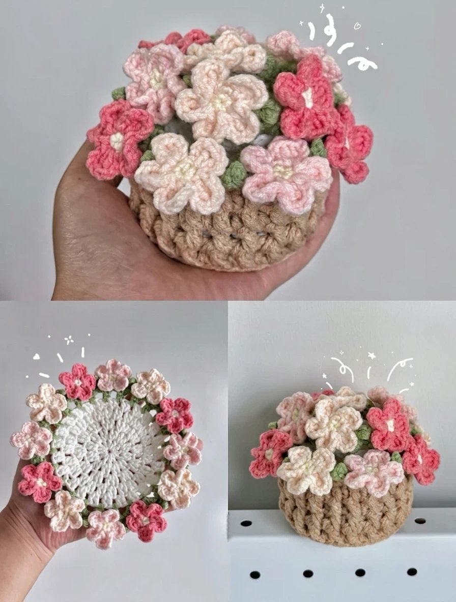 Handmade 2-in-1 Flower Bouquet Coaster (Costomizable)