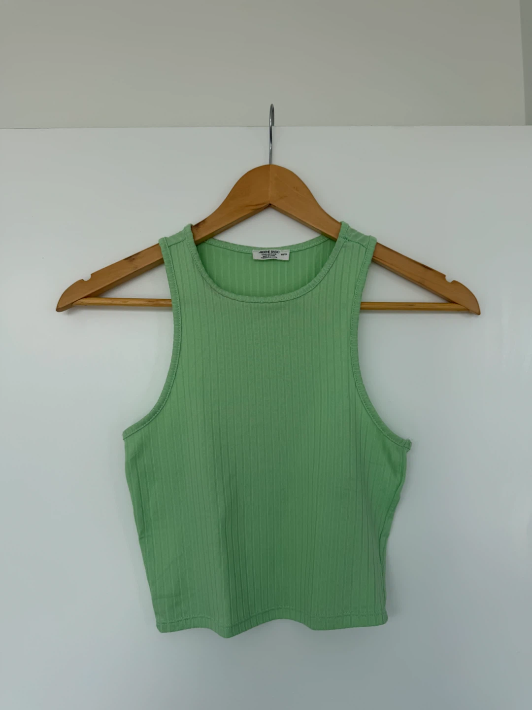XS ARDENE BASIC COLLECTION green crop tank top