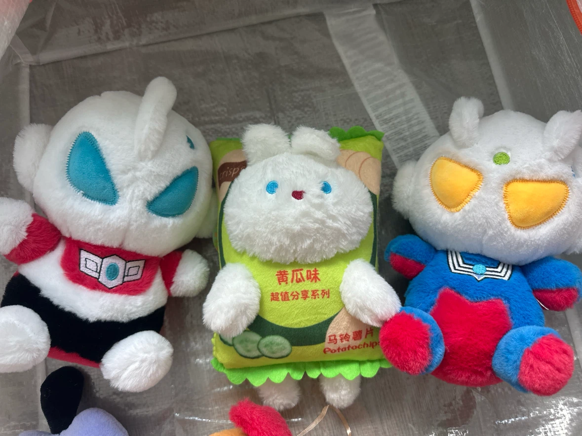 Plush Toy Set - Anime Character & Rabbit Chip Bag
