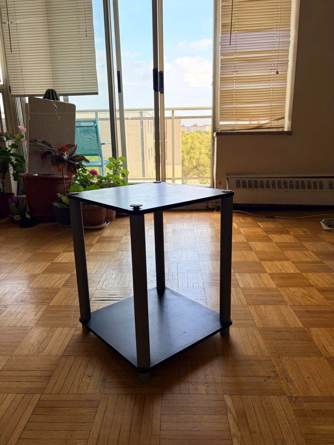 Black End Table with Shelf - photo 2