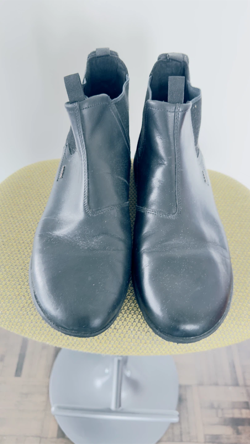 GEOX Black Leather Chelsea Boots - photo 3