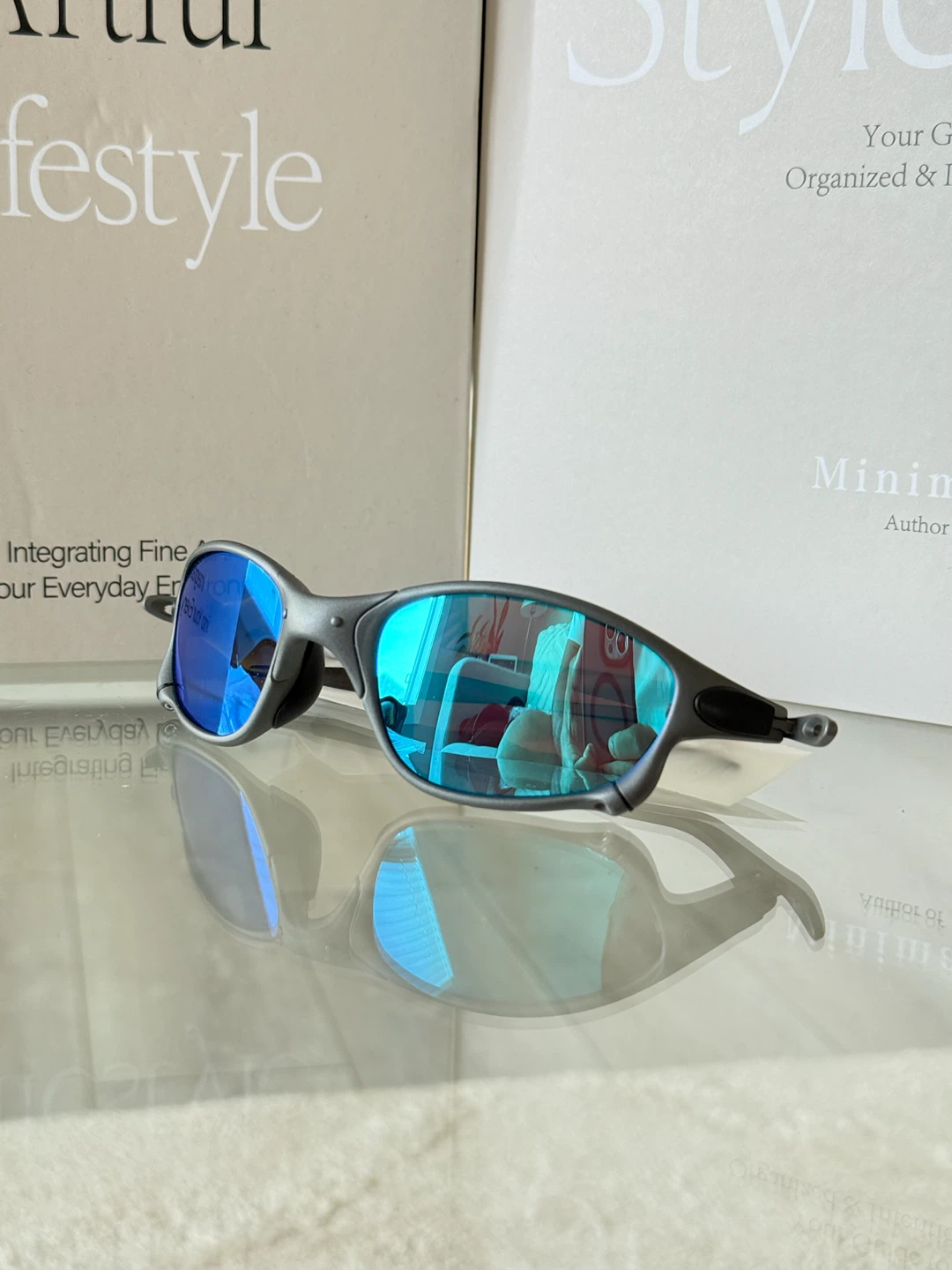 Polarized Sunglasses with Blue Lenses - photo 2