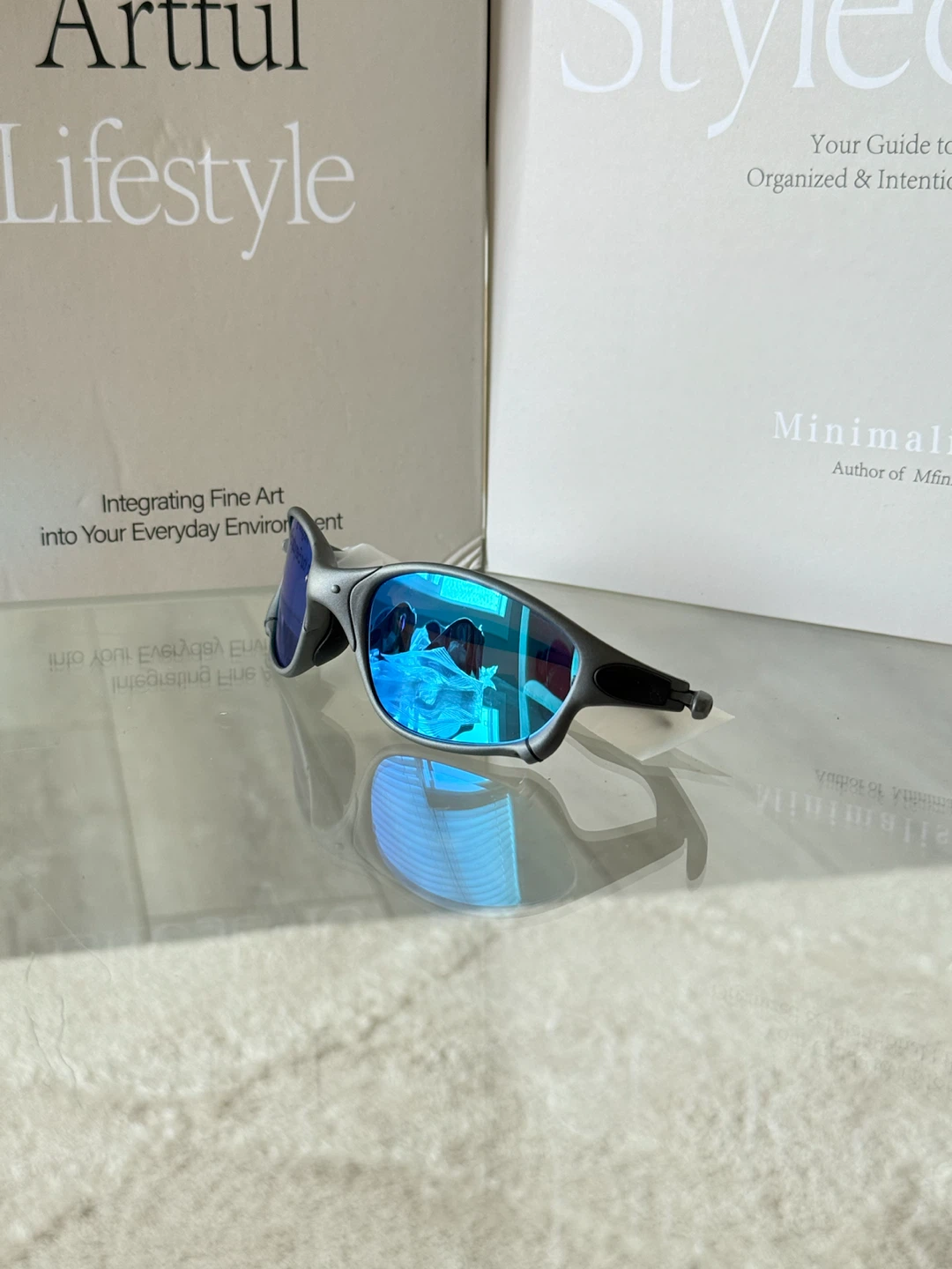 Polarized Sunglasses with Blue Lenses - photo 4