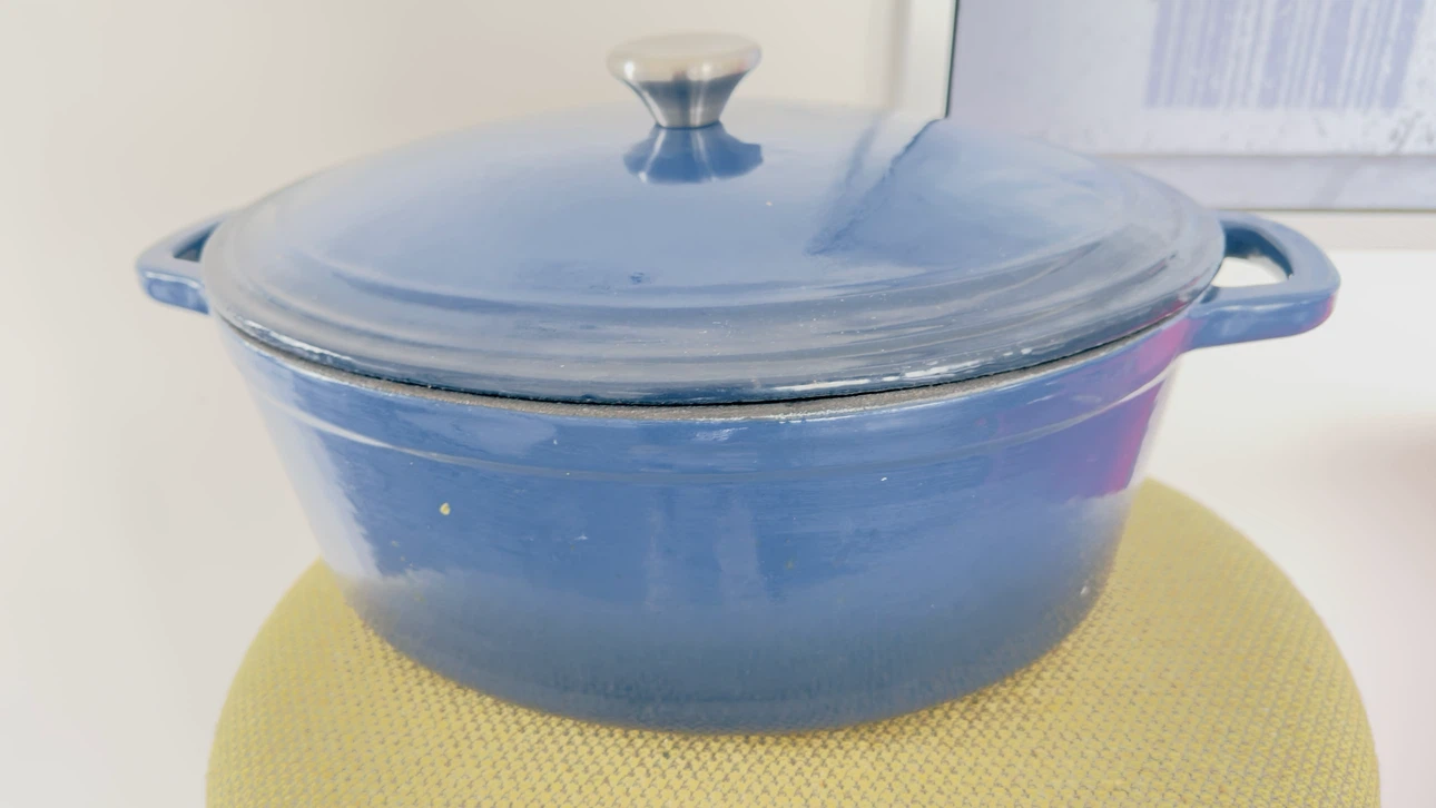 Blue Cast Iron Dutch Oven