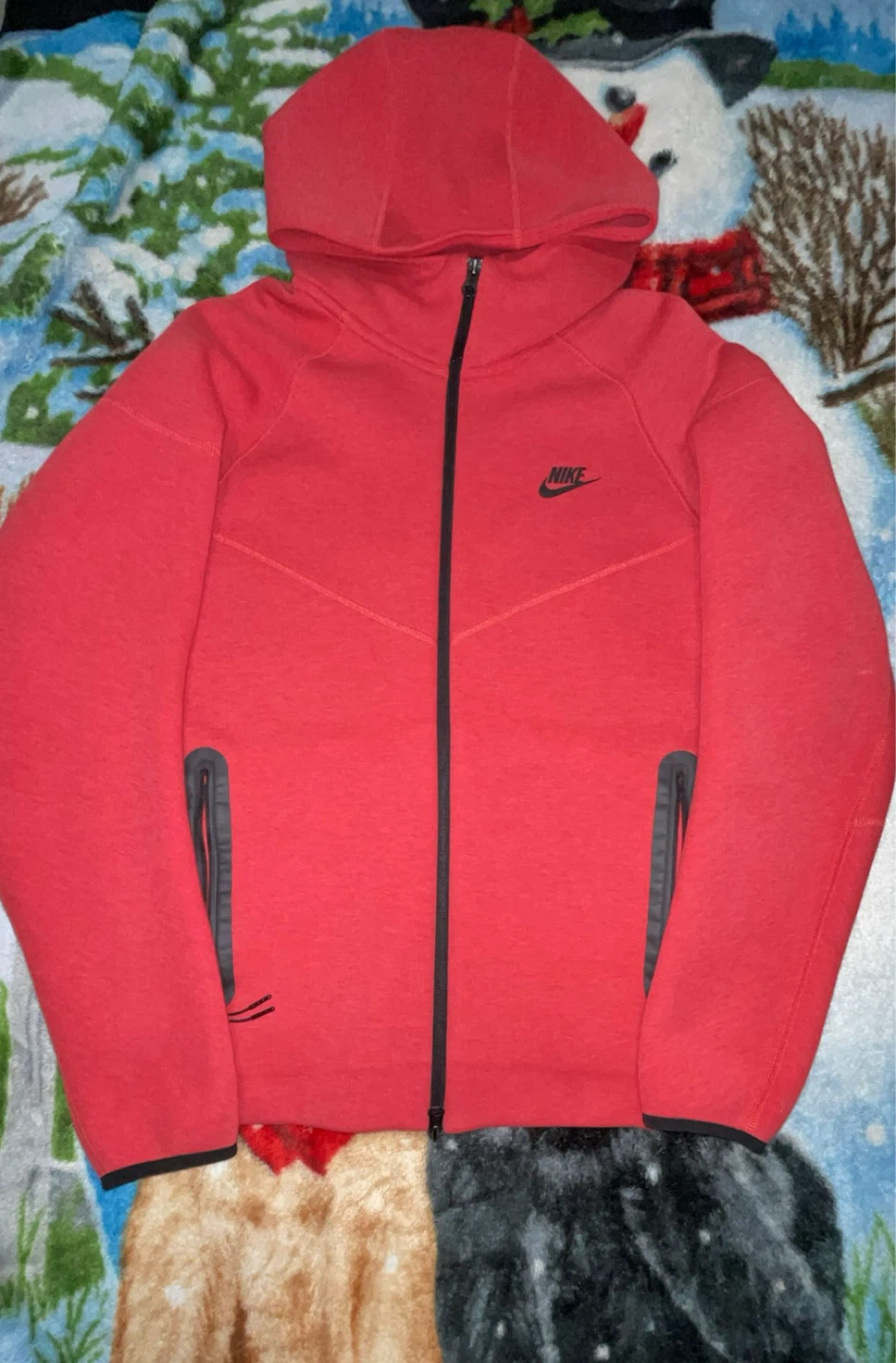 Nike Tech Fleece Hoodie Red Men's Size Medium