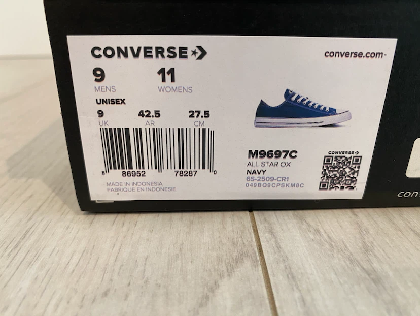 Converse All Star OX Navy Canvas Shoes - photo 3