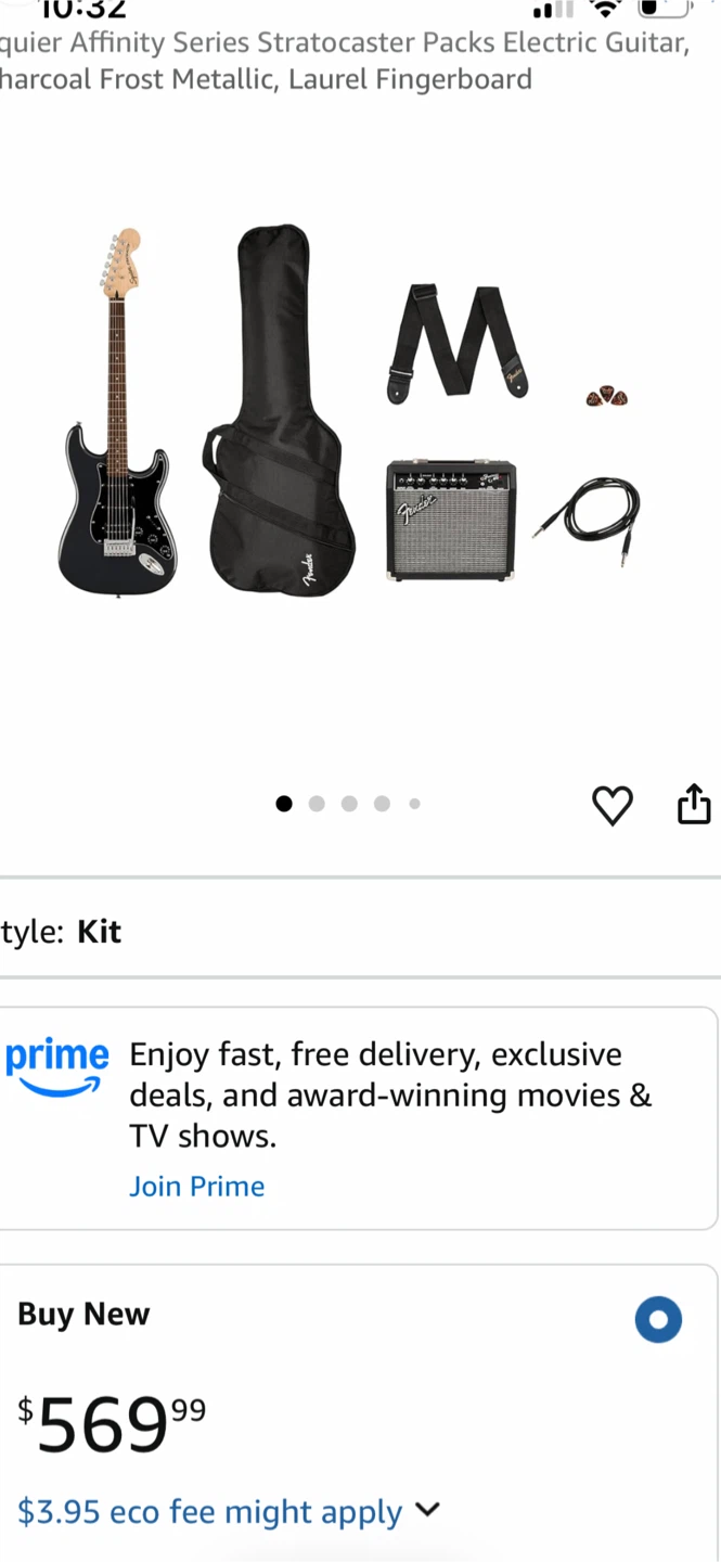 Squier by Fender Stratocaster Electric Guitar Kit with Gig Bag - photo 5