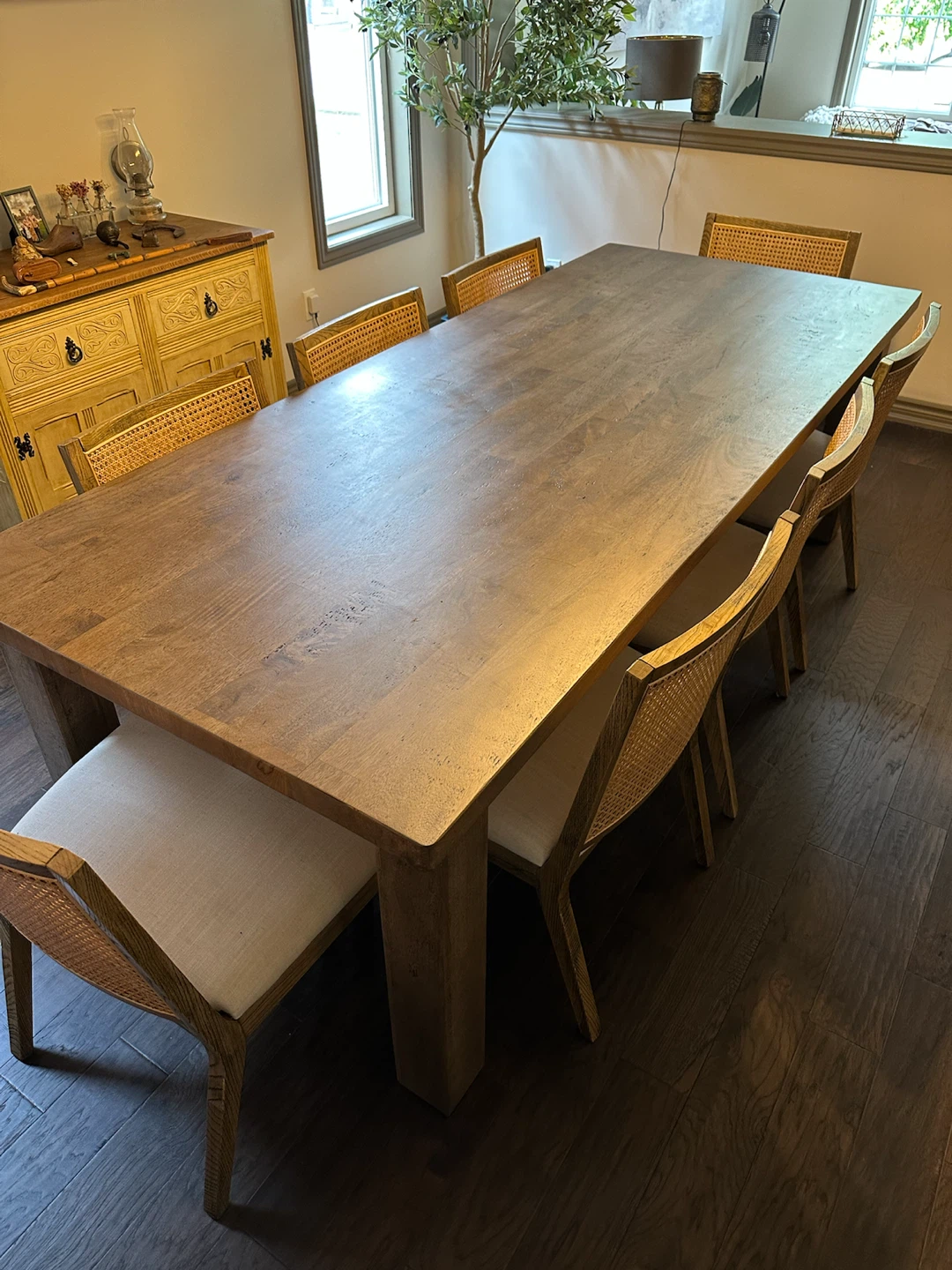 Epirus Solid Mango Wood Dining Table 240cm Natural - photo 2