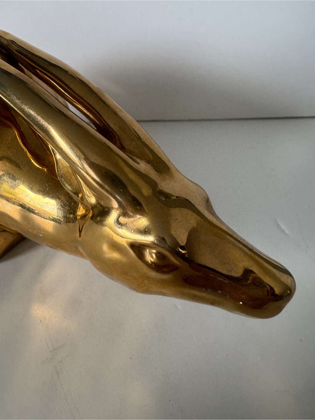 Gold Ceramic gazelle Figurine - photo 5