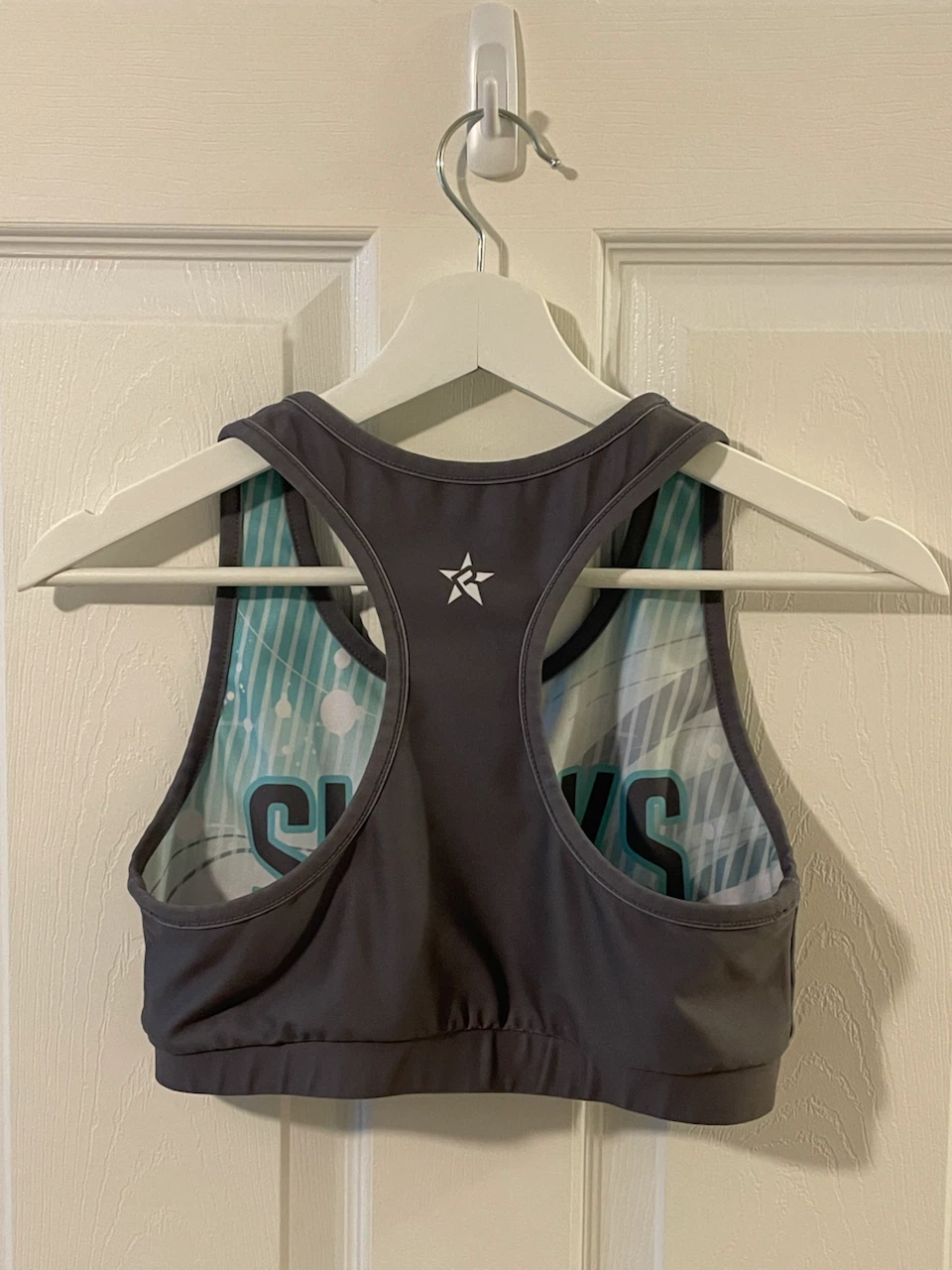 SHARKS 2-in-1 Cheerleading Sports Bra - photo 4