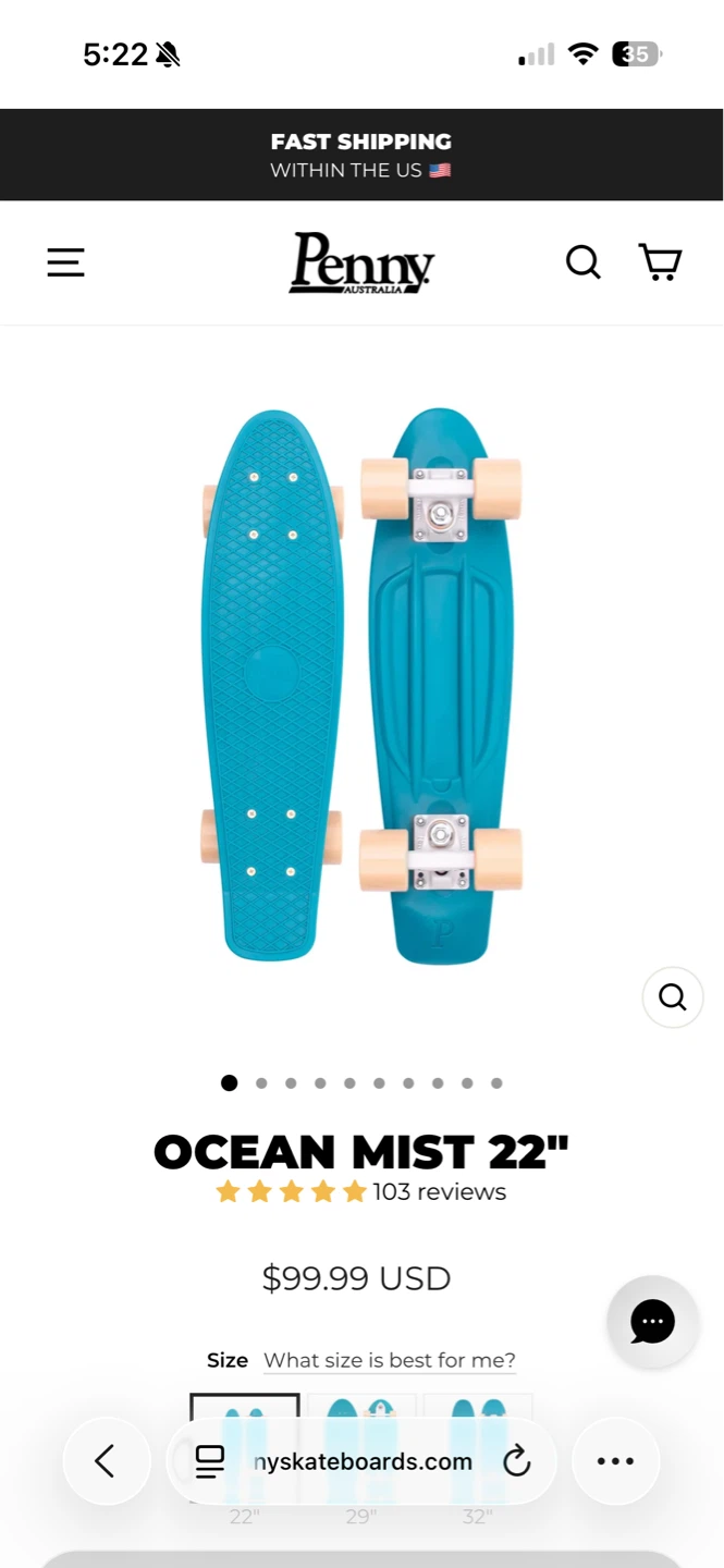 Penny "Ocean Mist" Skateboard - photo 2