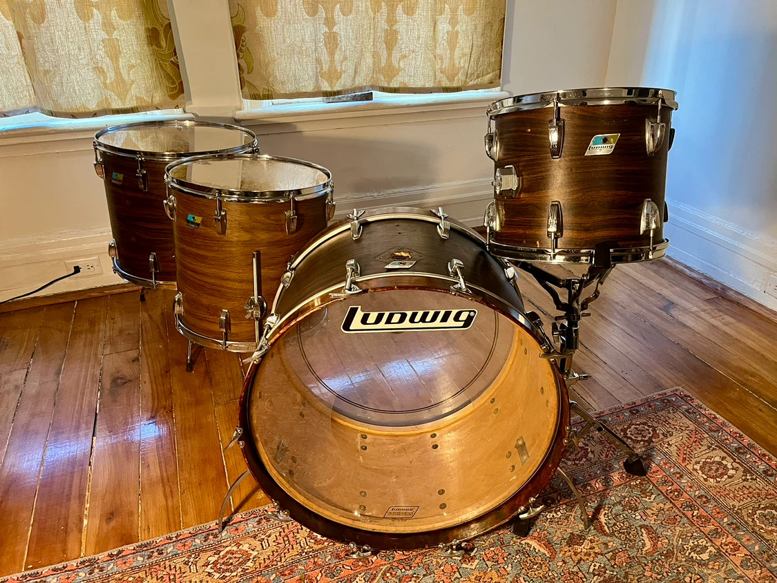 Vintage Ludwig Drum Set 24,13,16,18 1970 3 Ply Shells!