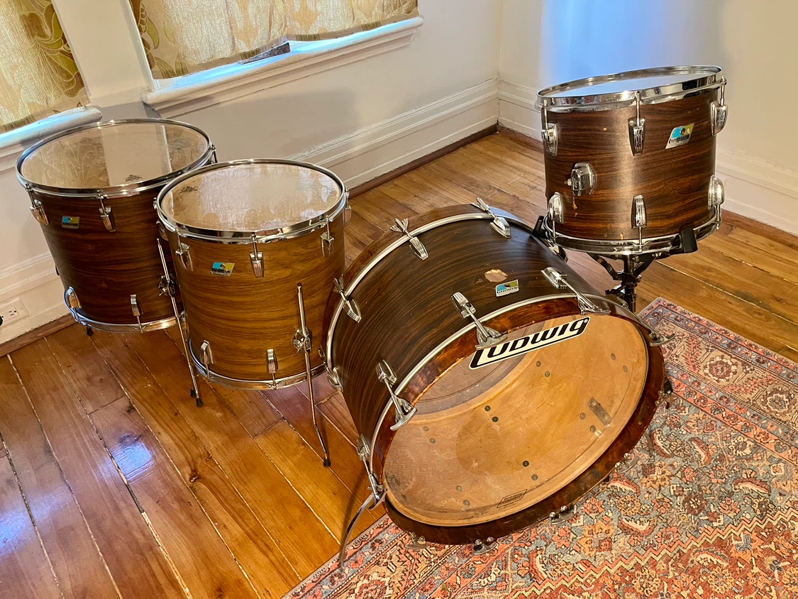 Vintage Ludwig Drum Set 24,13,16,18 1970 3 Ply Shells! - photo 2