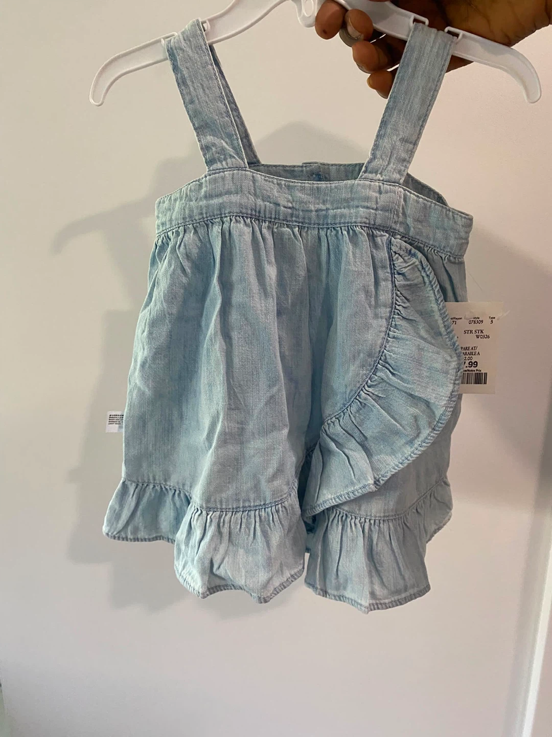 The Children's Place Denim Ruffle Dress - Size 3