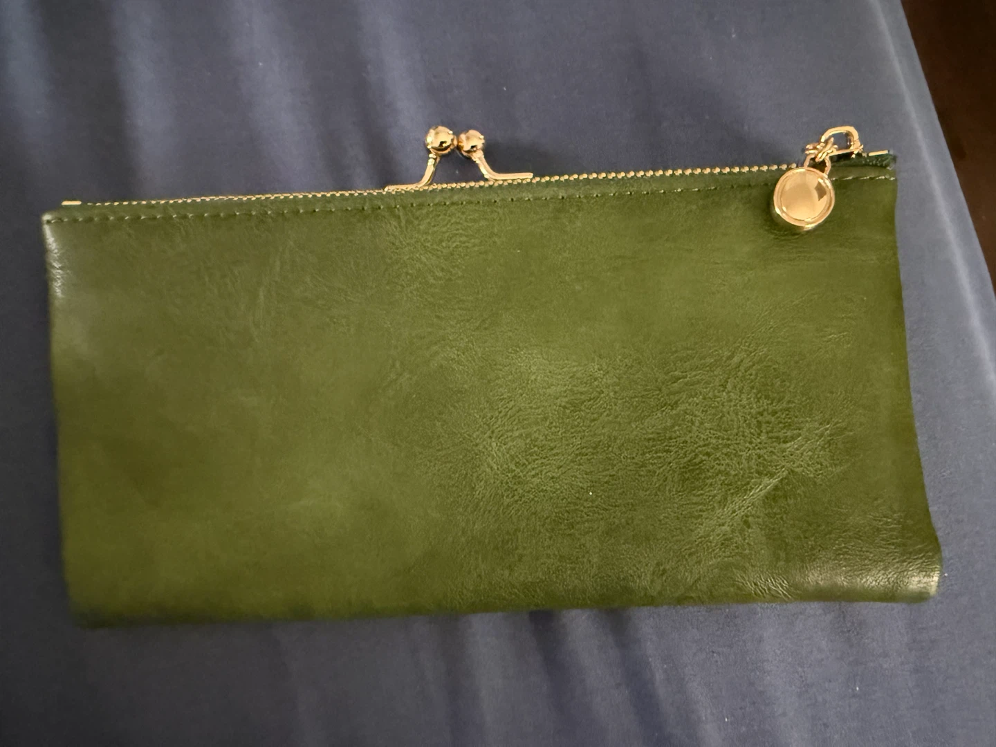 Green Bi-fold Clasp Wallet-vintage look - photo 2