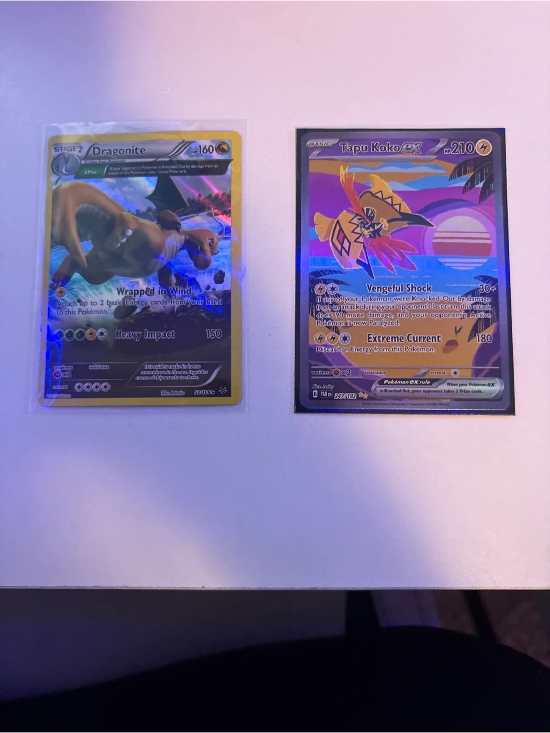Dragonite & Tapu Koko GX Pokémon Cards