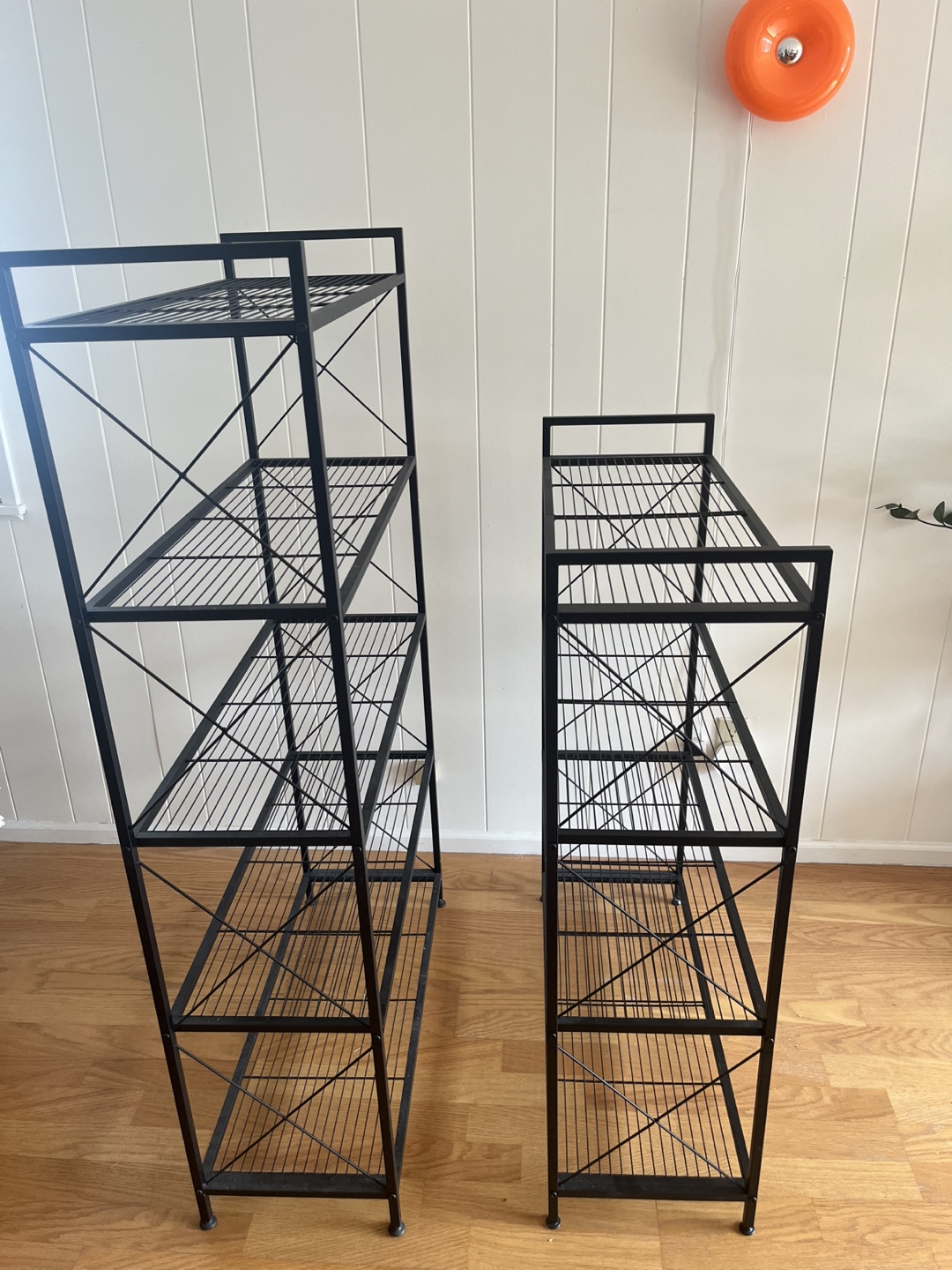 Black Metal Shelving Units - photo 2
