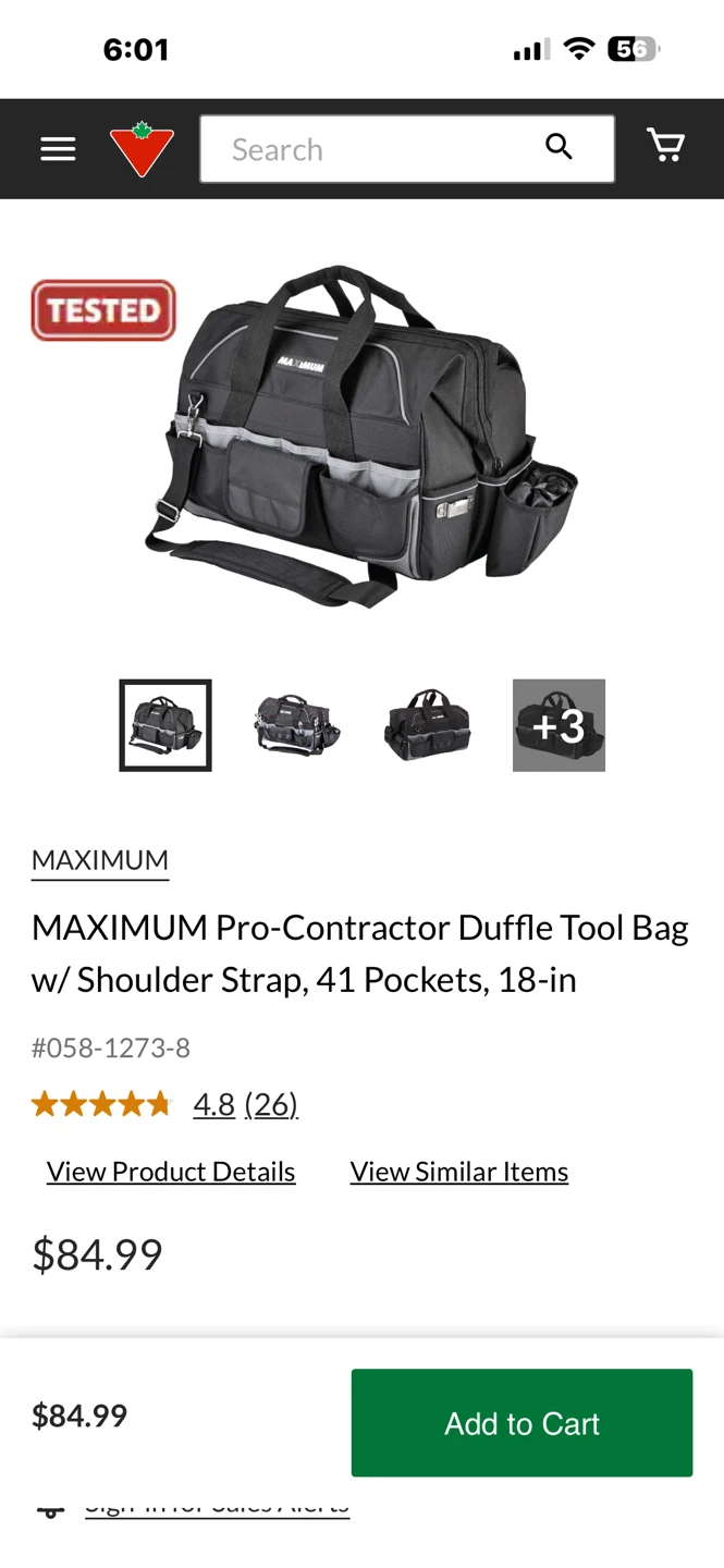 MAXIMUM Pro-Contractor Duffle Tool Bag - 18" - photo 5