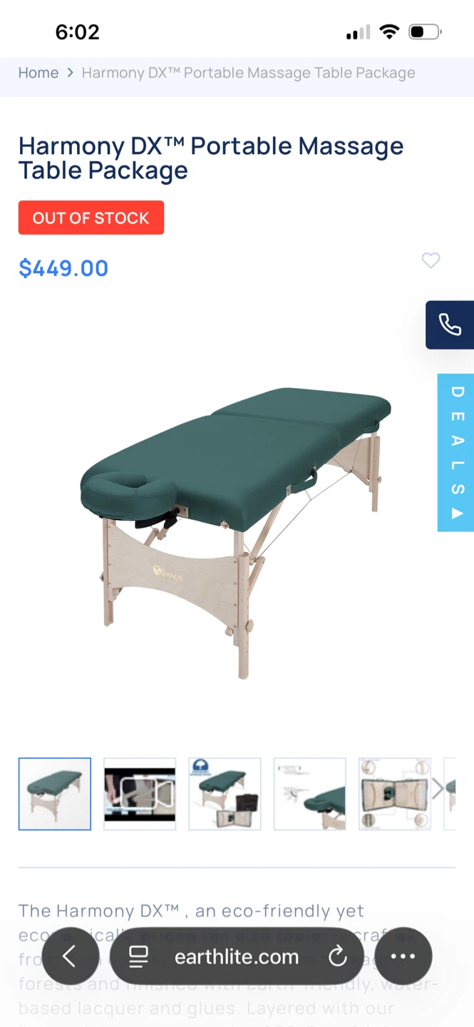 Earthlight portable massage table