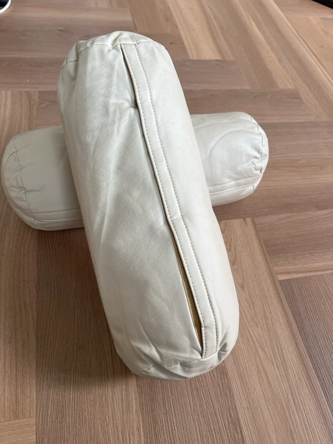 2 Cream Bolster Pillows - photo 2