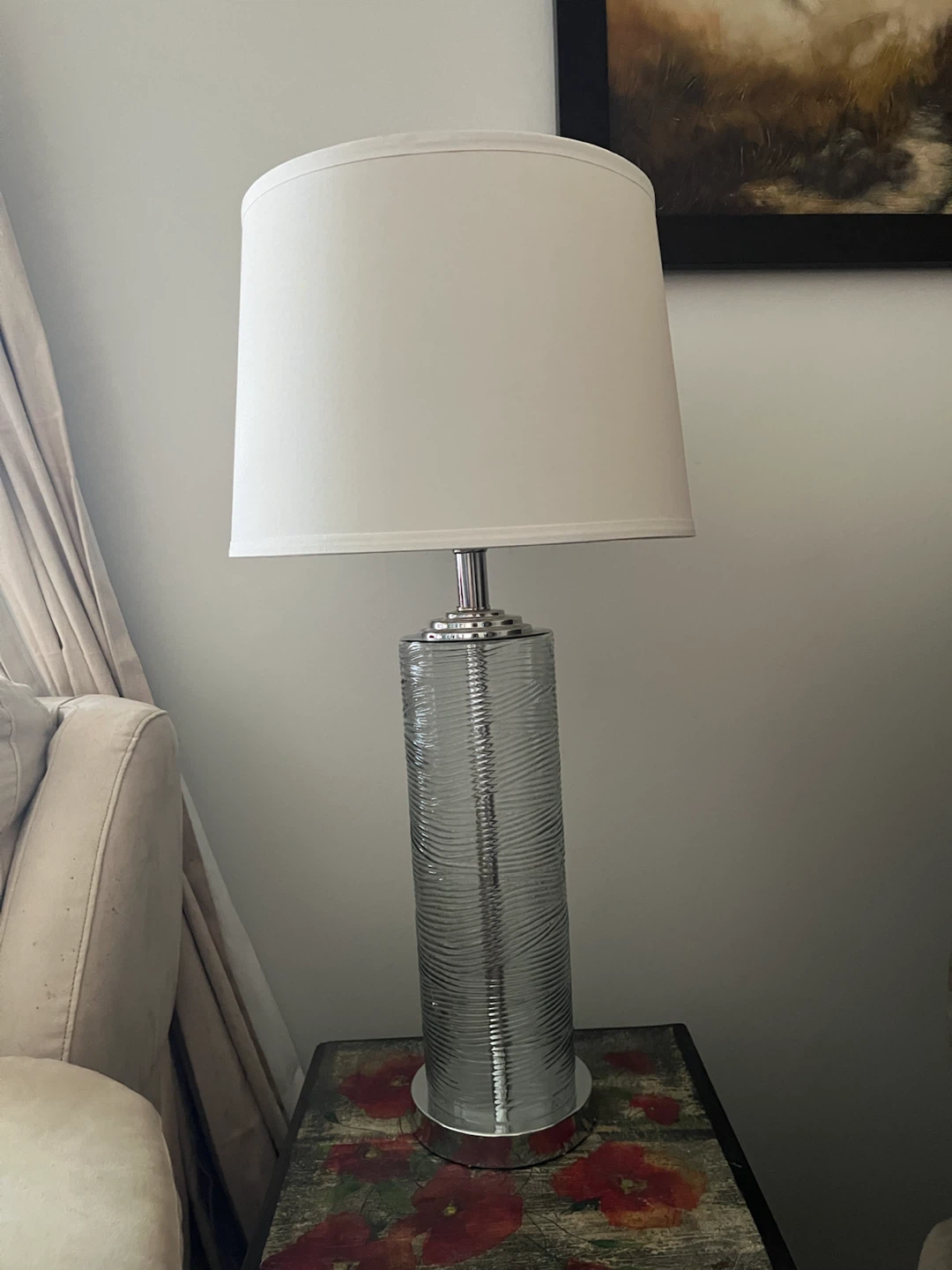 1 Glass Lamp 2’ 4” tall