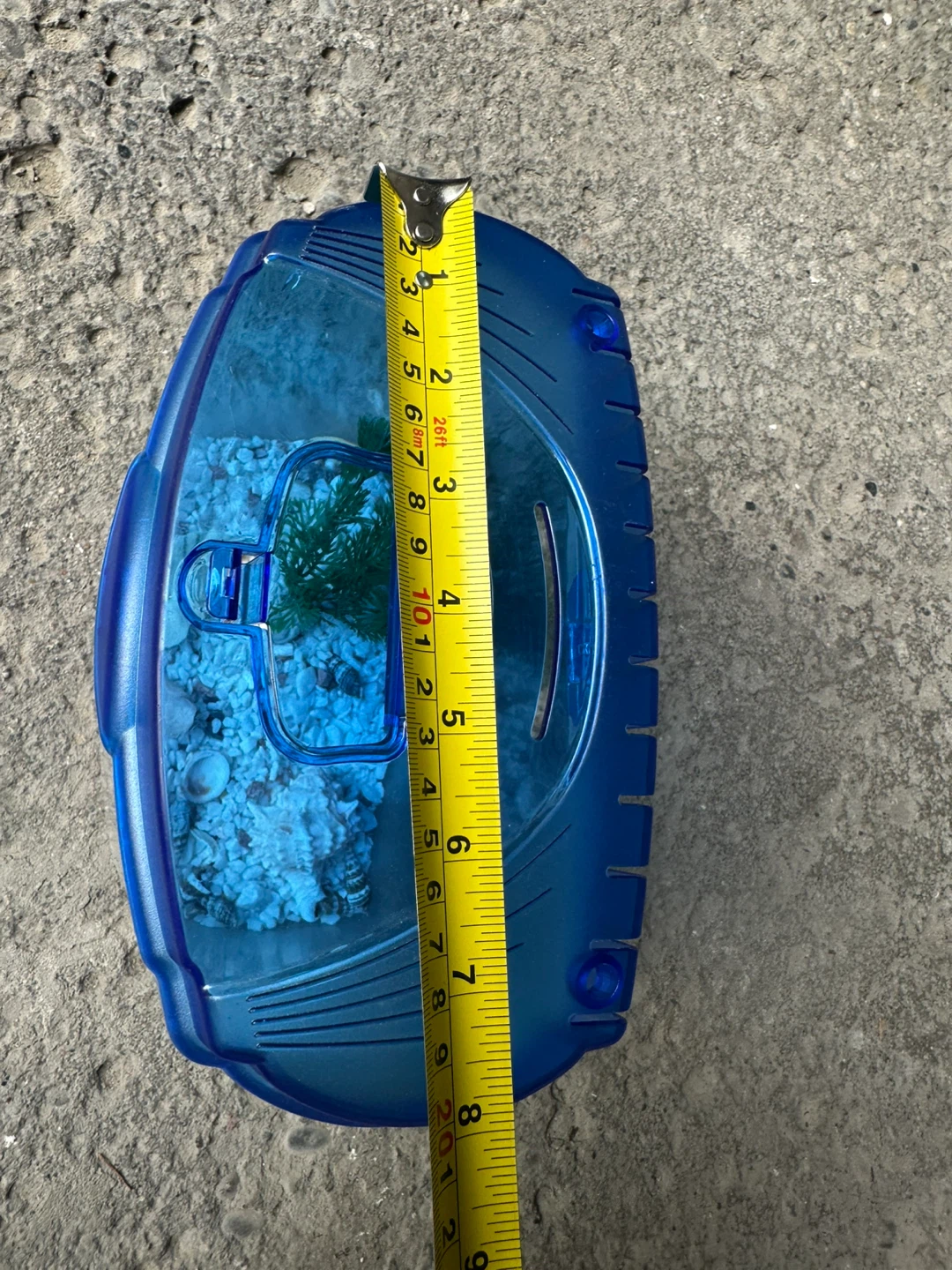 Small blue plastic fish tank - photo 3