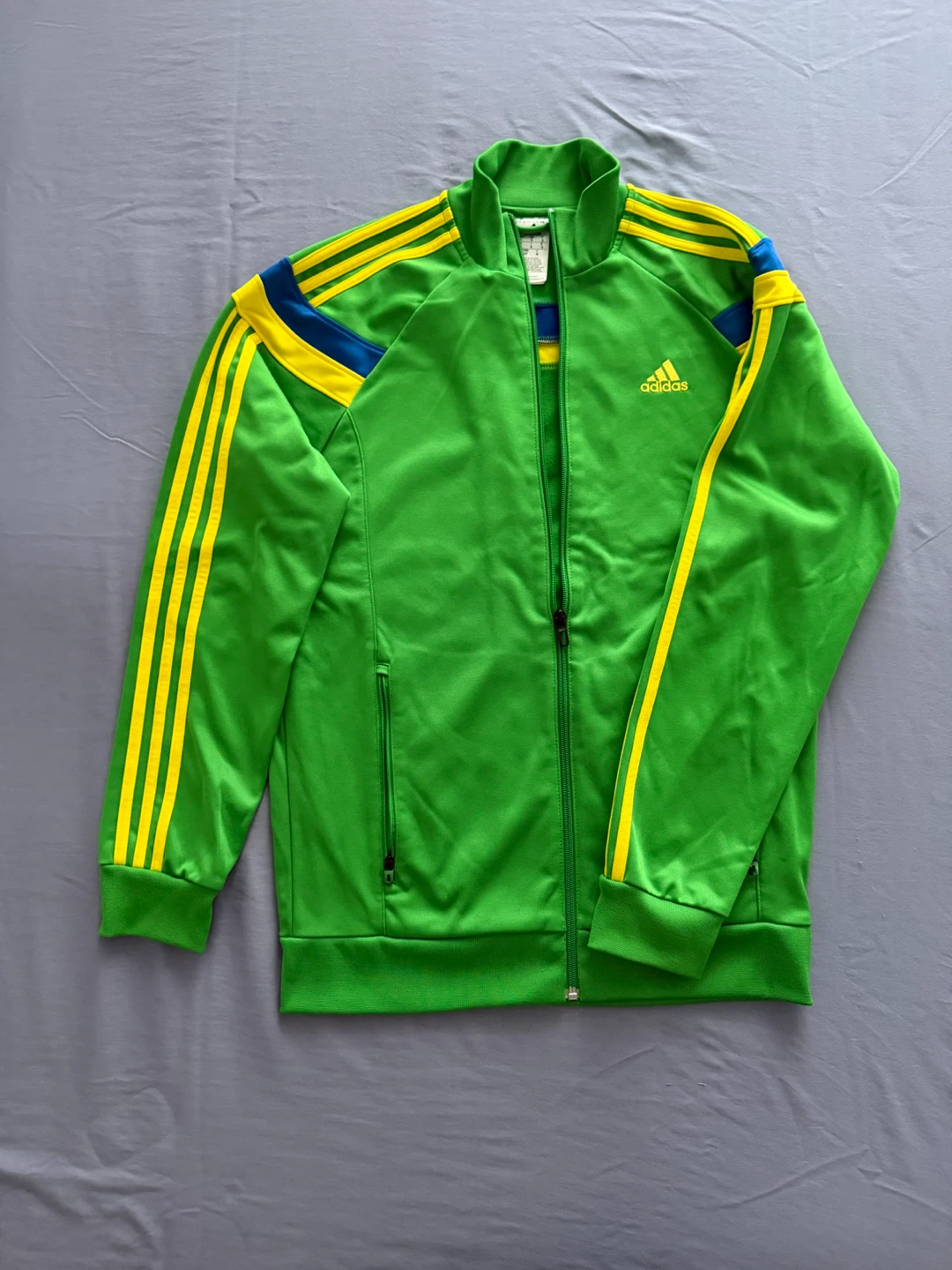Adidas Track Jacket Green Yellow Blue