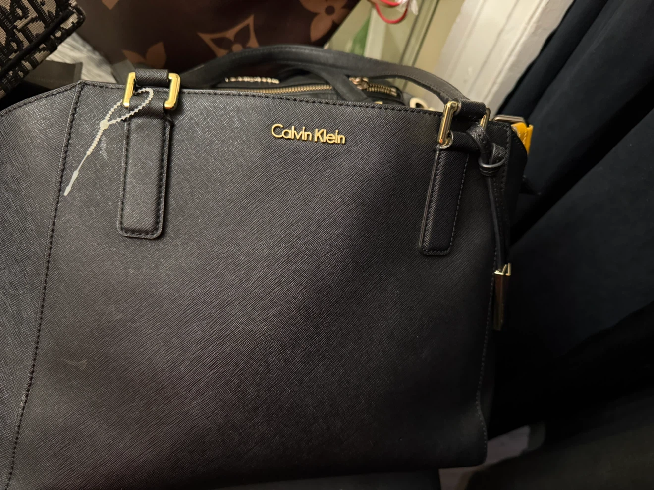 Calvin Klein Black Leather Tote Bag - photo 3