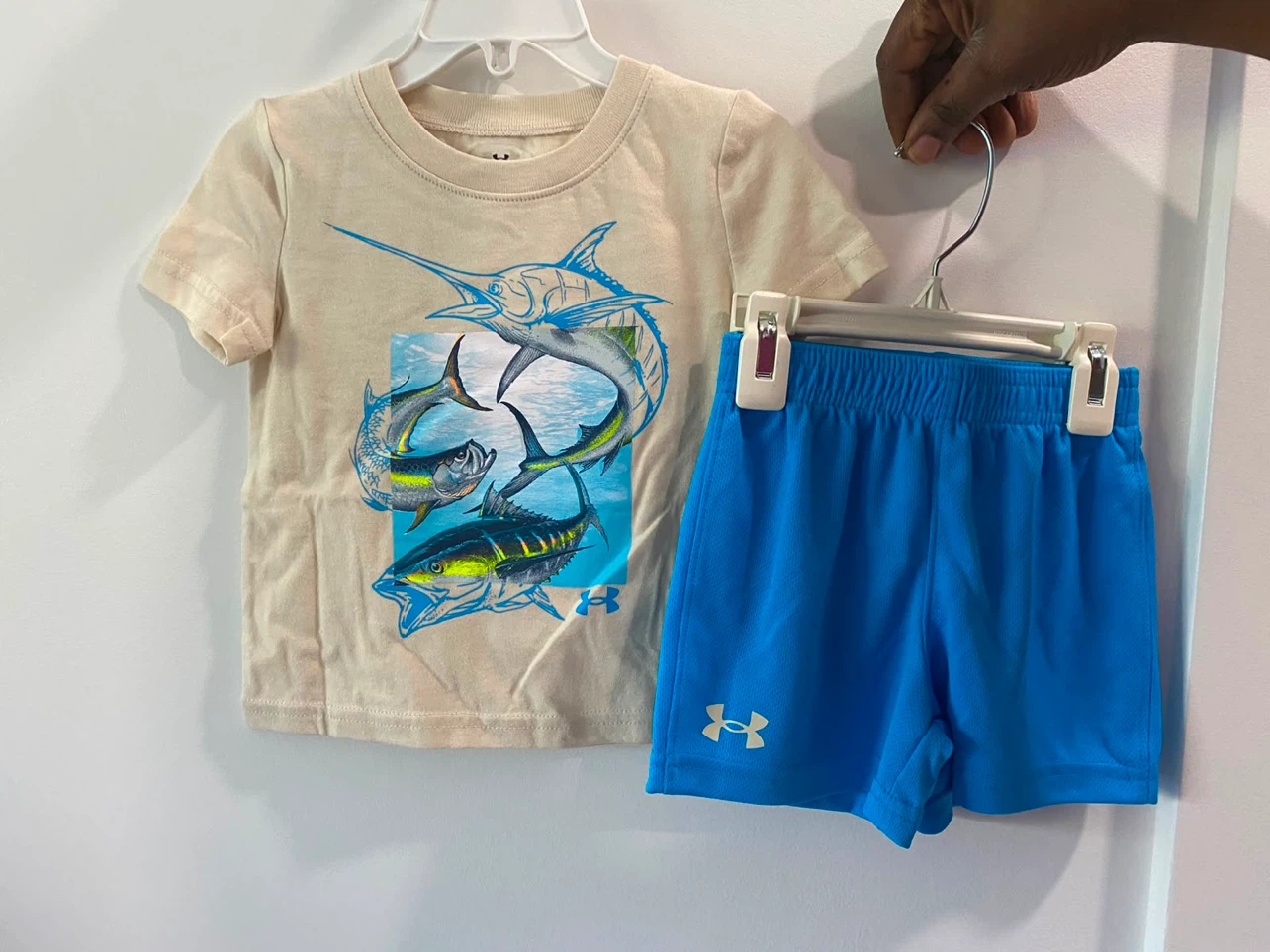 Under Armour Fish Graphic T-Shirt and Shorts Set