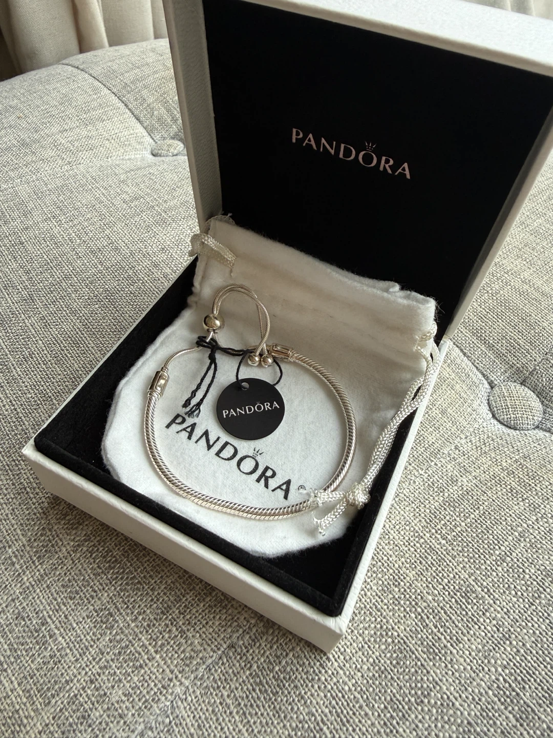 Pandora Snake Chain Slider Bracelet Sterling Silver