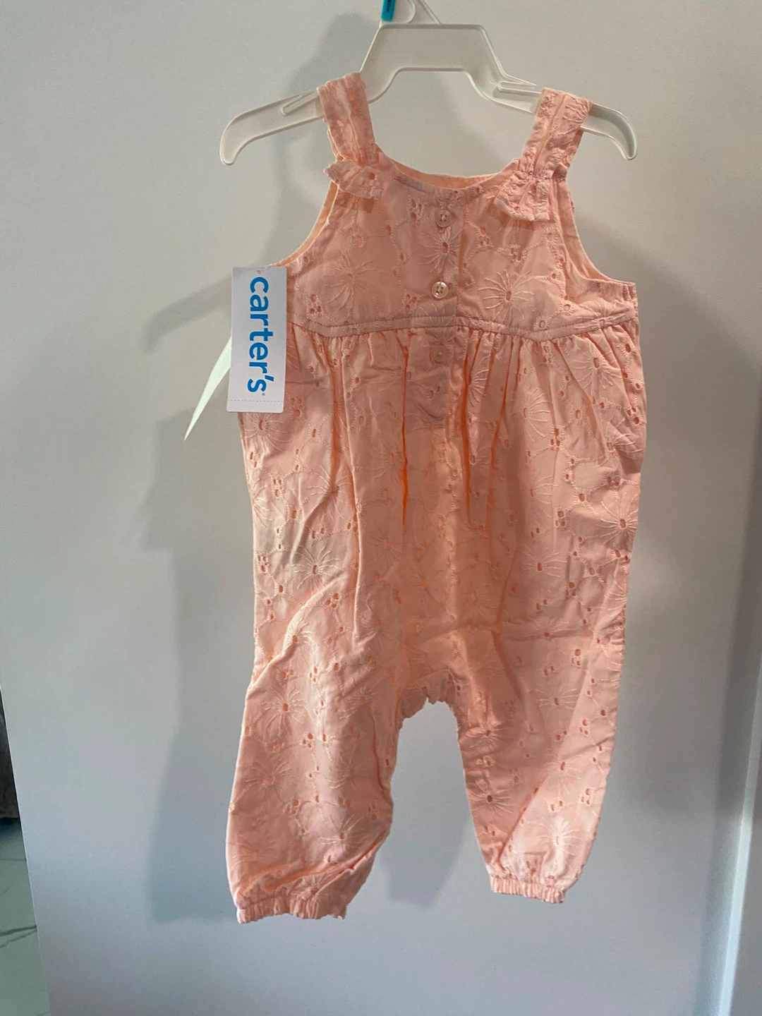 Carter's Peach Eyelet Romper