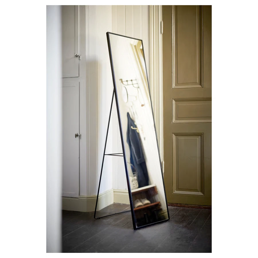 Full length Mirror with Black Metal Frame