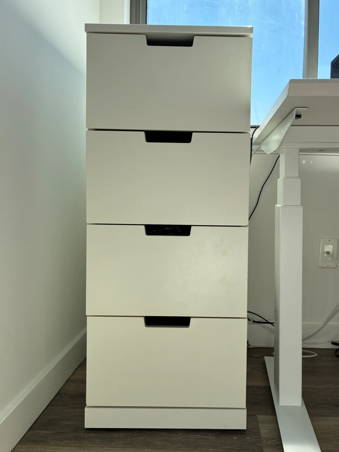 IKEA White 4-Drawer Tall Dresser Unit