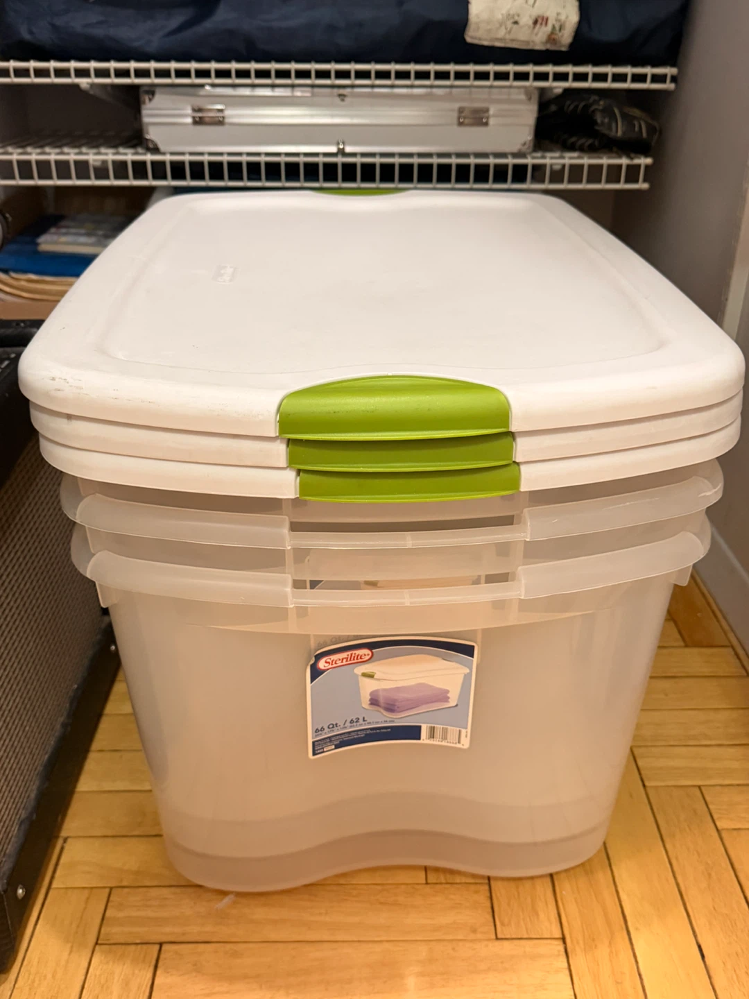 3 Sterilite Storage Bin 66 Qt each White - photo 3