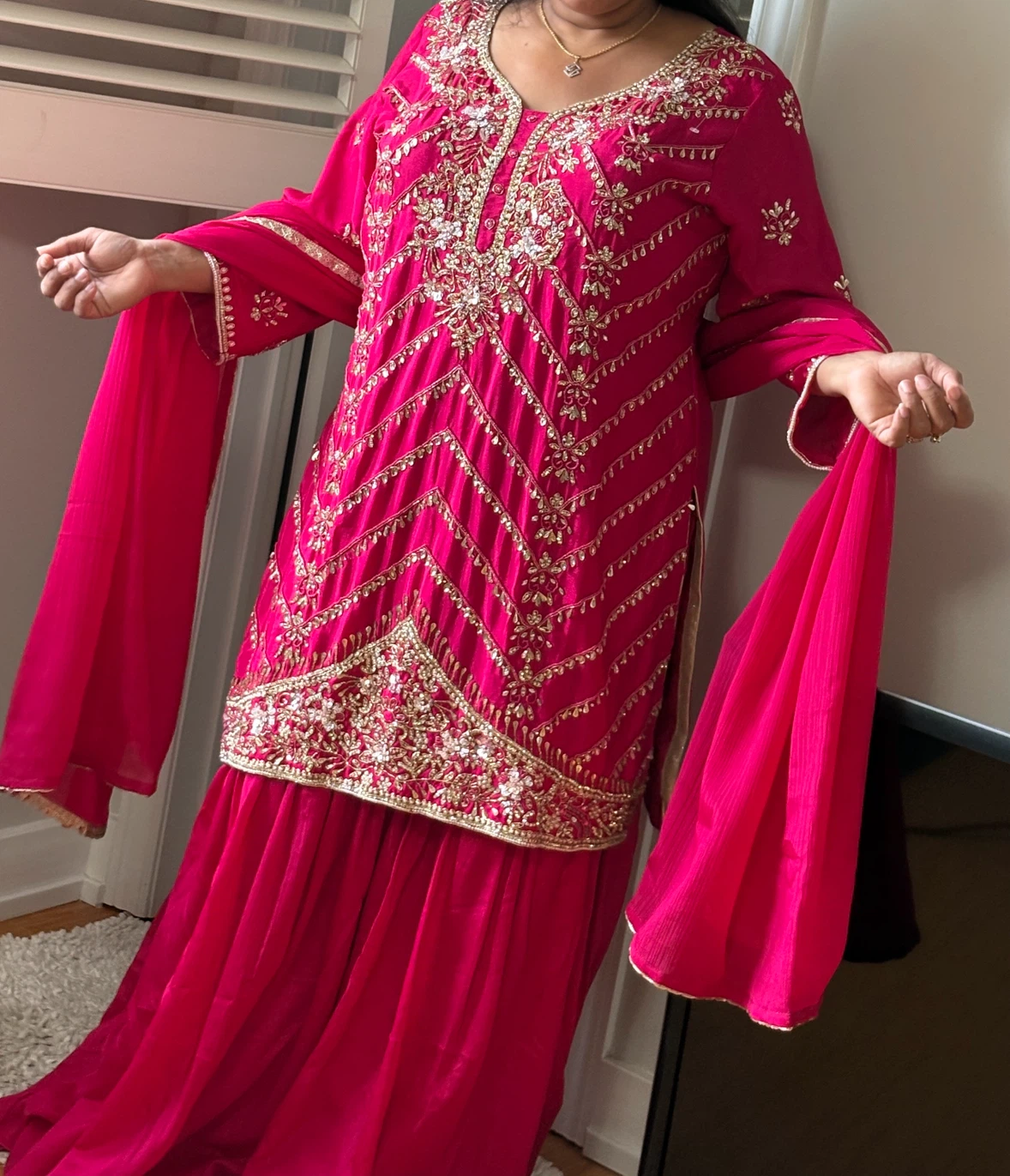 Embellished Punjabi Sharara Suit - photo 3