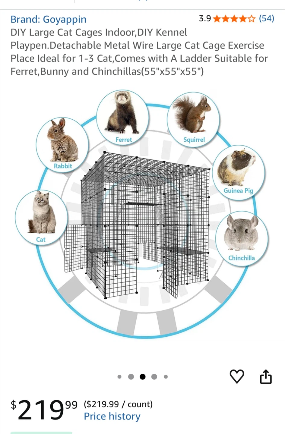 Goyappin Large Cat Cage Indoor Exercise Pen - photo 3