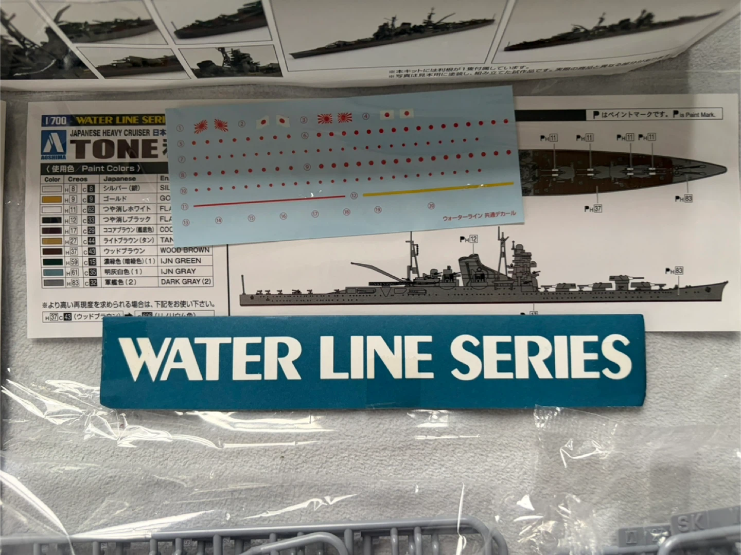 Aoshima 1/700 Japanese Heavy Cruiser Tone Water Line Series - photo 5