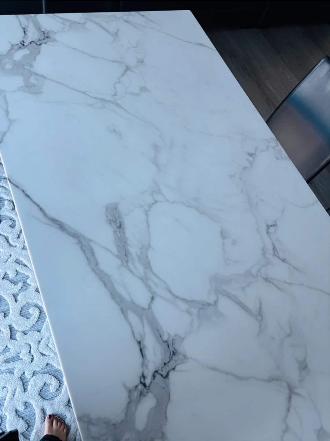 Marble Top Dining Table with Chrome Base - photo 3