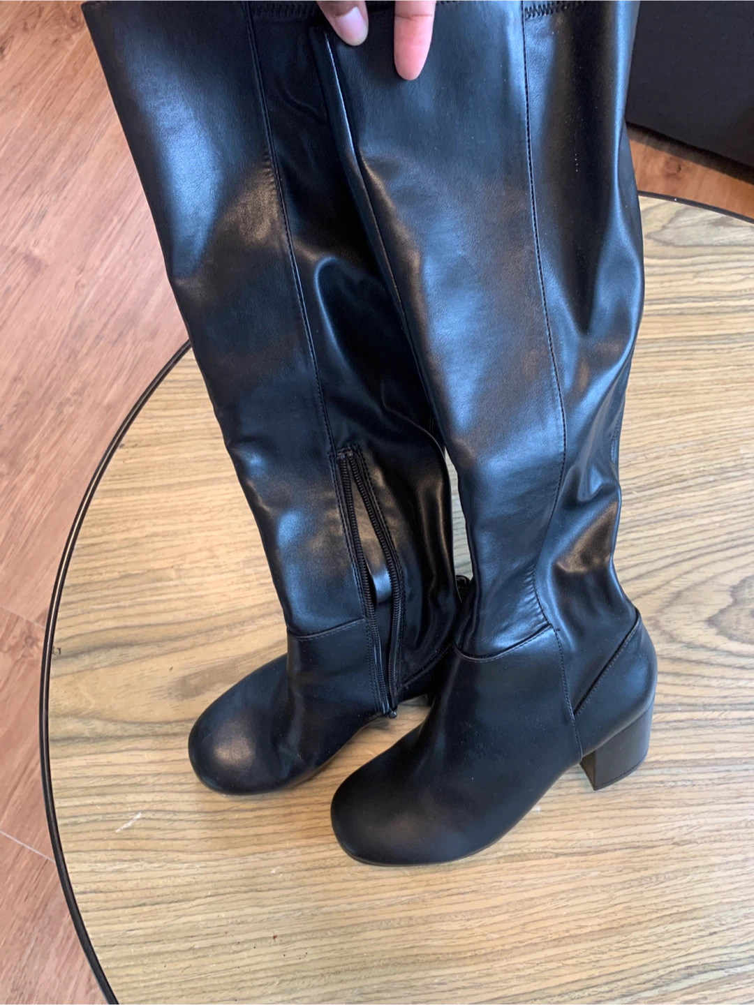 Black Knee-High Boots