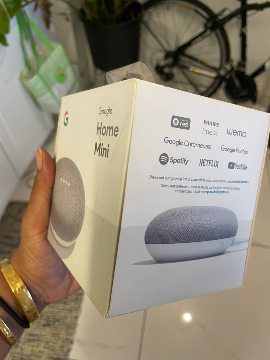 Google Home Mini Smart Speaker (Chalk) - photo 2