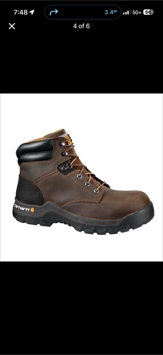 Carhartt Men's 6" Composite Toe Work Boot Size 9 - photo 2