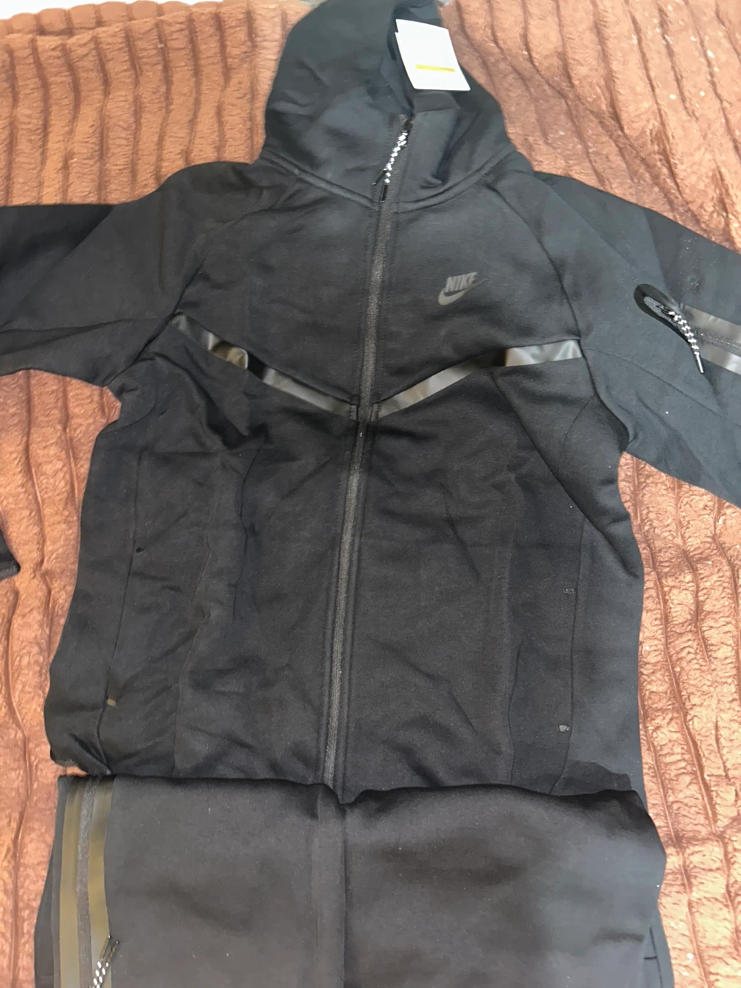 Nike Tech Fleece Full Zip Hoodie and Pants Set Black