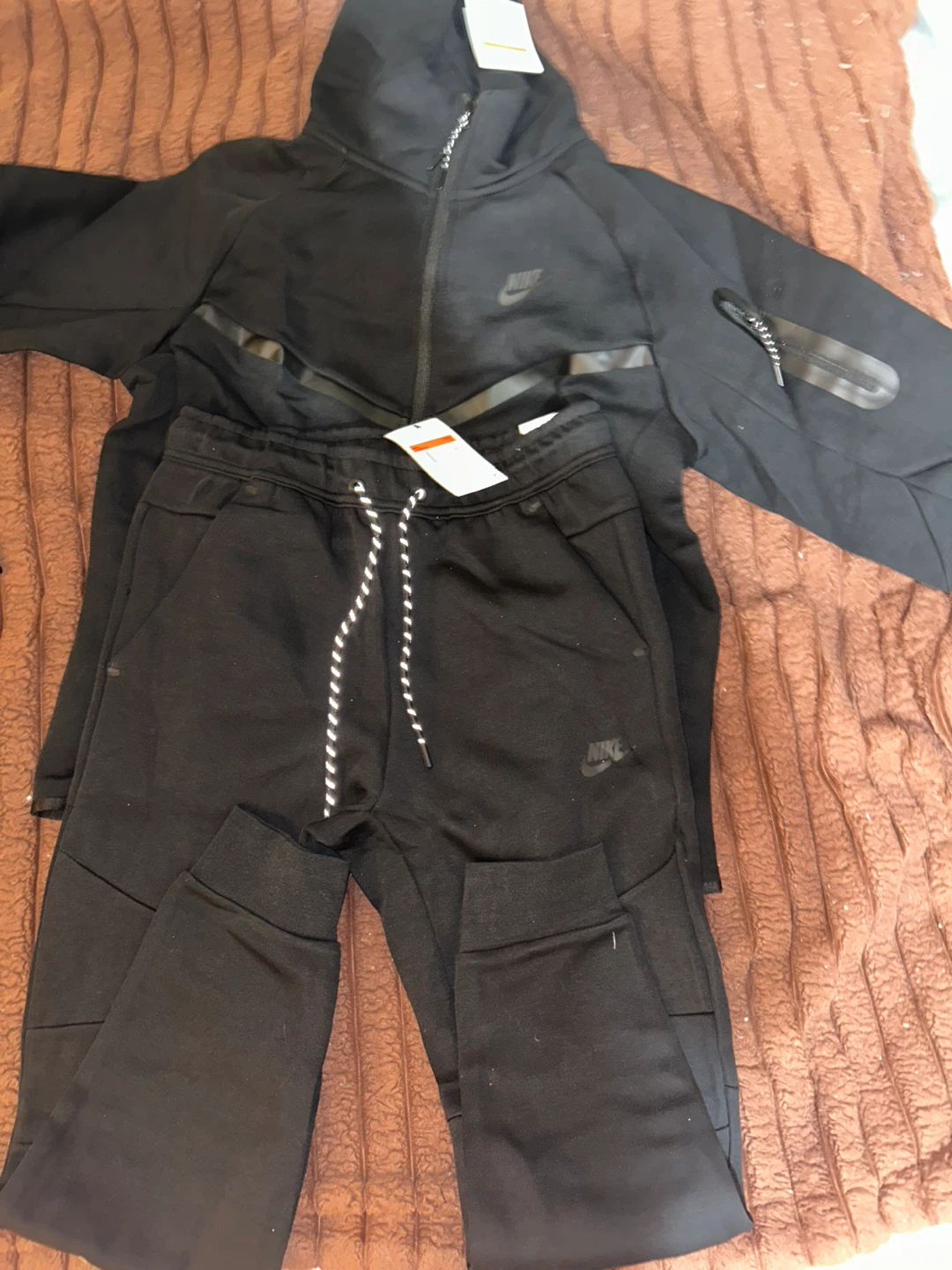 Nike Tech Fleece Full Zip Hoodie and Pants Set Black - photo 4
