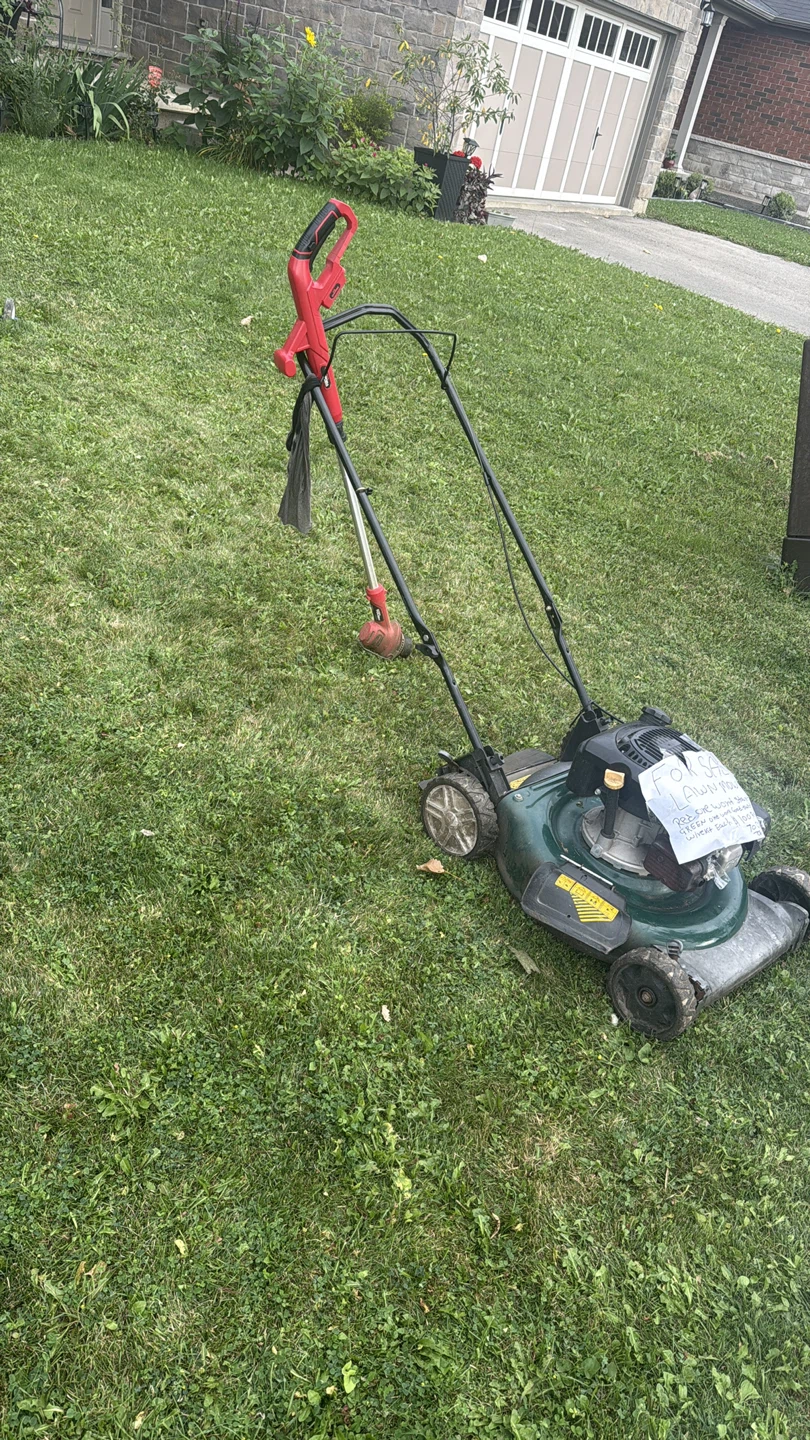 Craftsman 21" and Green Lawn Mower Set