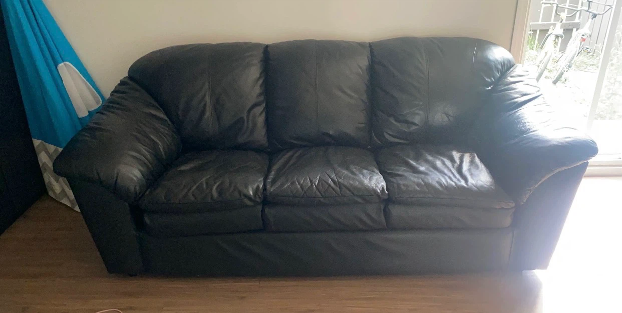 Black Leather Couch