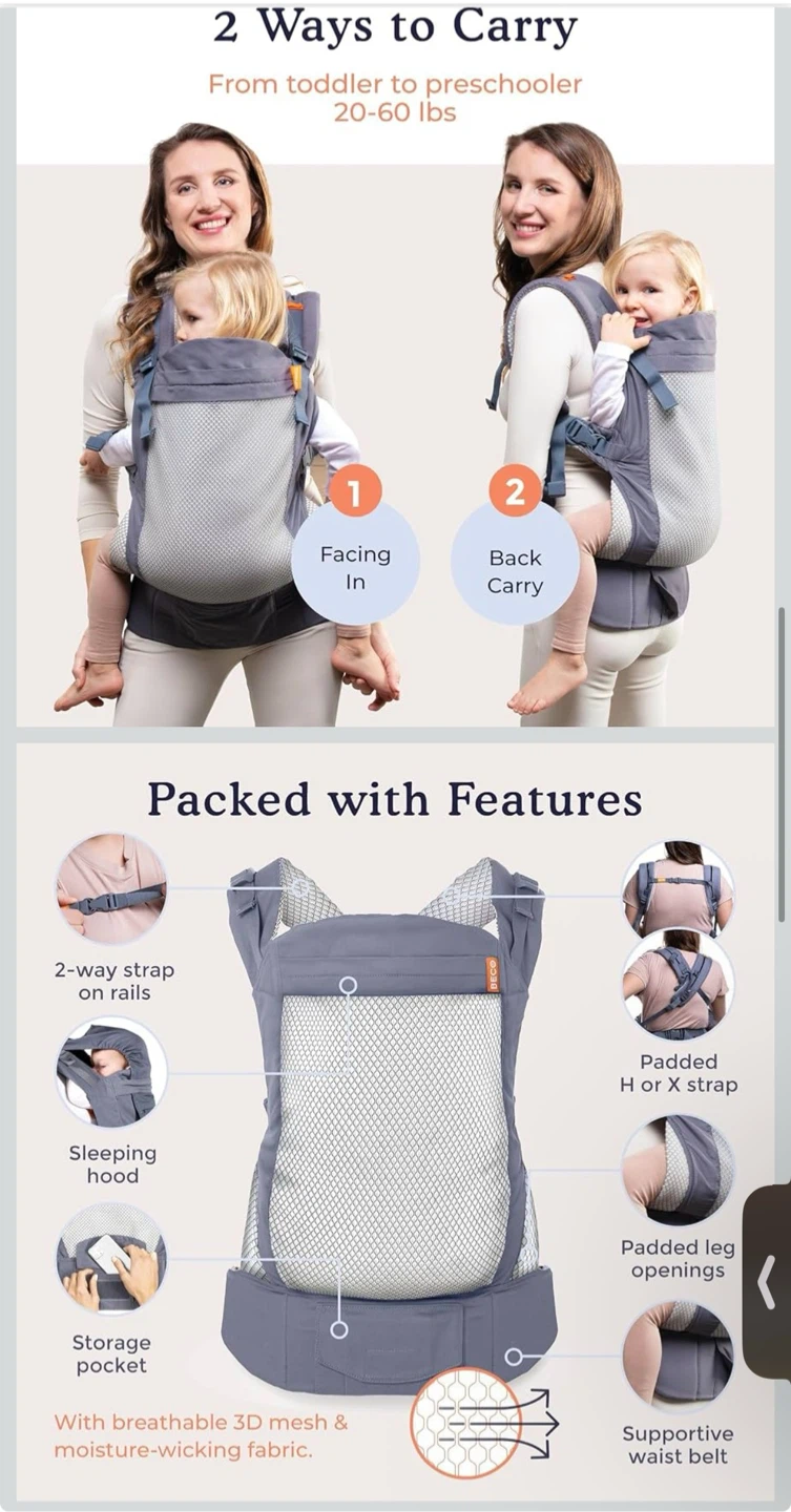 BECO Toddler 2-in-1 Baby Carrier - photo 3