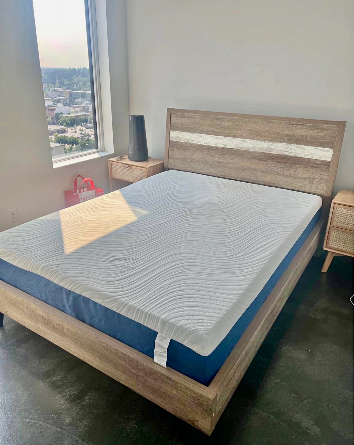 Structure Queen bed frame $150 mattress $100