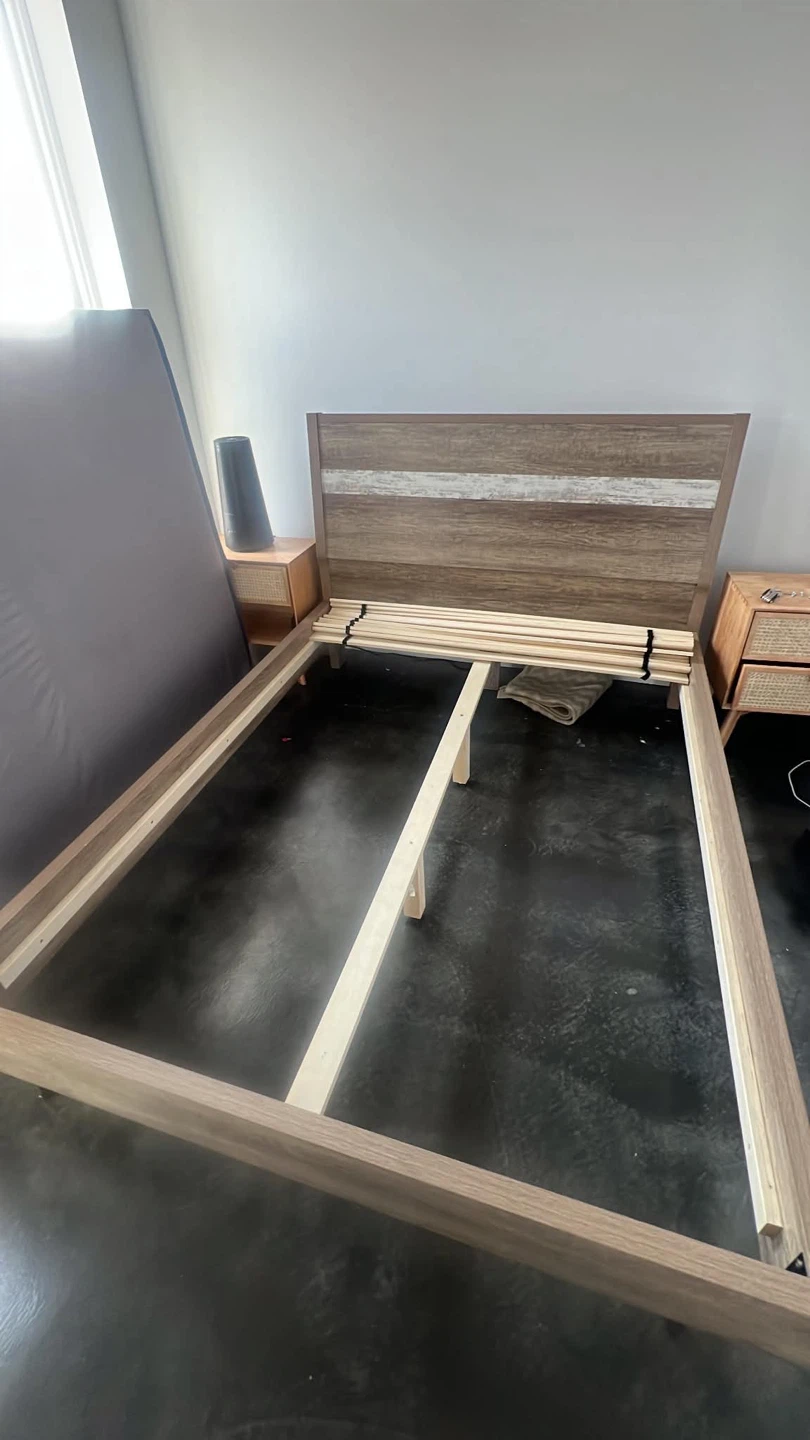Structure Queen bed frame $150 mattress $100 - photo 2