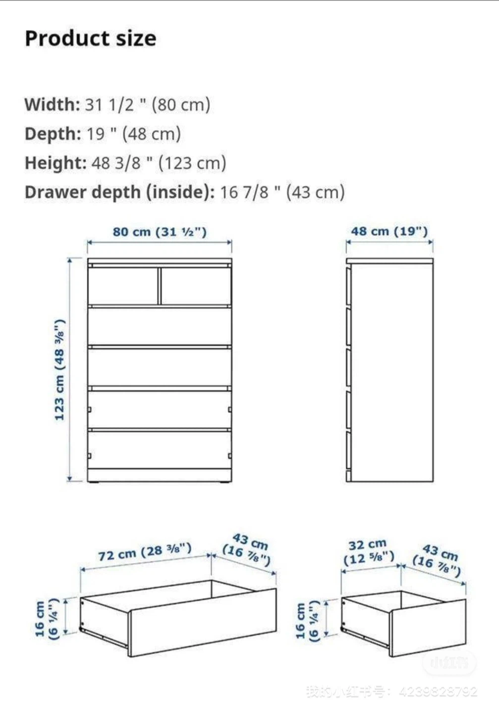 Delivery Available For IKEA Malm 6-Drawer Dresser - photo 4